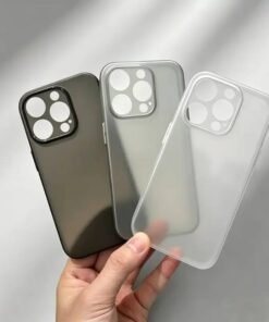 Ốp lưng iPhone siêu mỏng - Bề mặt nhám không ố vàng - Tương thích toàn bộ dòng 11 đến 17 Series (gồm Pro/Plus/Max), màu sắc có sẵn: Trắng/Đen/Titan tự nhiên 02MSK